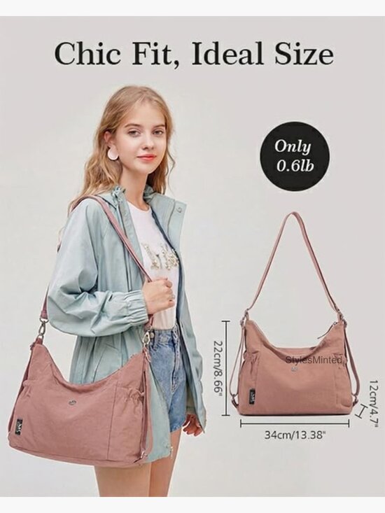 Convertible Tote Backpack Crossbody Nylon Hobo Daily Work Bag main image 5